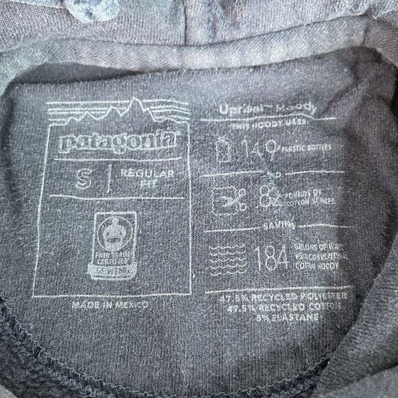 Patagonia Hoodie Sweatshirt, Small, Dark Blue, Logo, Graphic - Picture 3 of 6